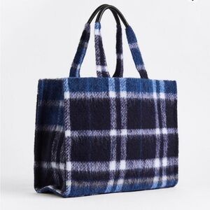 H&M Flannel Tote Bag NWT